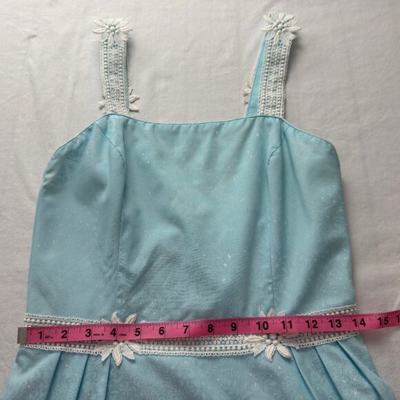 Adorable "Liza" by Lilly Pulitzer Soft Blue Floral Maxi Dress Vintage Size 11-12 - Picture 10 of 16